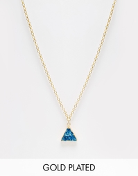 Ожерелье с подвеской-пирамидой Only Child Crystal - Синий