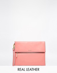 Кожаный клатч Modalu - Розовая герань