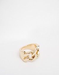Золотистое кольцо с цепочкой ASOS - Золотой