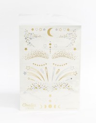 Татуировки для лица с блестящими звездочками Orelia - Металлик