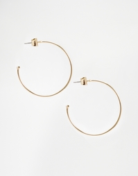 Тонкие серьги-кольца ASOS - Золотой