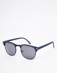 Солнцезащитные очки в стиле ретро с темно-синим верхом ASOS