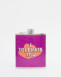 Плоская фляжка Skinnydip I Tolerate You - Мульти