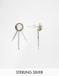 Серебряные серьги с шипами ASOS - Покрытие серебром