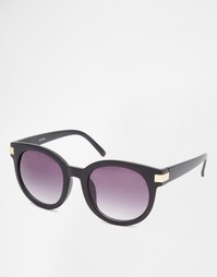 Круглые солнцезащитные очки в стиле ретро с металлическими уголками AS Asos