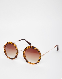 Большие круглые солнцезащитные очки AJ Morgan - Черепаховый