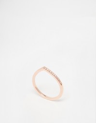 Асимметричное кольцо с кристаллом Orelia - Золотой