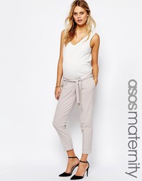 Брюки-галифе для беременных с поясом‑оби ASOS Maternity - Черный