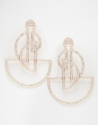 Серьги-подвески из полукругов ASOS - Розовое золото