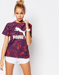 Oversize-футболка бойфренда с логотипом Puma - Мульти