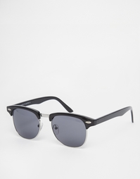 Черные солнцезащитные очки в стиле ретро ASOS - Черный