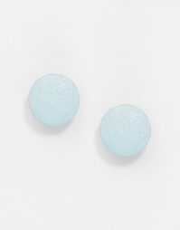 Серьги-гвоздики с блестками Suzywan Candy - Нежно-голубой