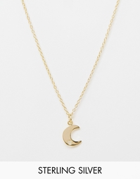 Позолоченное серебяное ожерелье ASOS Love You To The Moon And Back