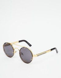 Круглые солнцезащитные очки в золотистой оправе Spitfire Lennon2