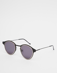 Круглые солнцезащитные очки в черной оправе Spitfire Warp - Черный