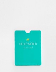 Обложка для паспорта Happy Jackson Hello World - Зеленый