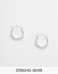 Серебряные серьги-кольца с шариками ASOS - Серебряный
