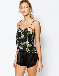 Топ с принтом Ted Baker Secret Trellis - Черный