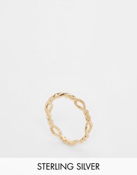 Витое кольцо из позолоченного серебра ASOS - С золотым покрытием