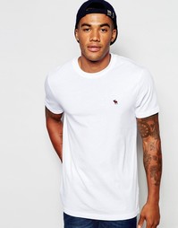 Белая футболка классического кроя с круглым вырезом Abercrombie &amp; Fitc