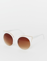 Круглые солнцезащитные очки с металлической отделкой Jeepers Peepers