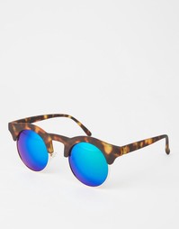 Солнцезащитные очки в круглой черепаховой оправе в стиле ретро AJ Morg