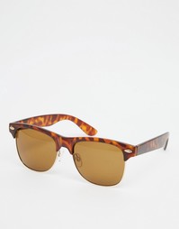 Круглые солнцезащитные очки в черепаховой оправе AJ Morgan