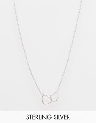 Серебряное ожерелье с сердечками ASOS - Серебряное покрытие