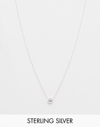 Серебряное ожерелье с тонкой цепочкой и подвеской ASOS