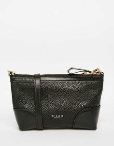 Кожаная сумка через плечо с металлическим бантиком Ted Baker - Черный