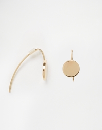 Серьги с дисками ASOS - Золотой