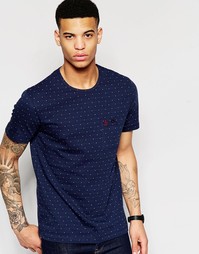 Жаккардовая футболка с карманом Original Penguin - Темно-синий