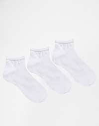 Комплект из 3 пар спортивных носков ASOS - Белый