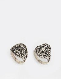 Набор из 2 филигранных колец ASOS - Серебряный