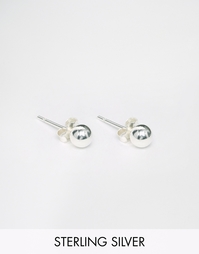 Серебряные серьги-гвоздики Reclaimed Vintage - Серебряный