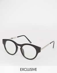 Круглые очки с прозрачными стеклами Jeepers Peepers - Черный