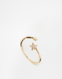 Кольцо со звездой ASOS - Золотой