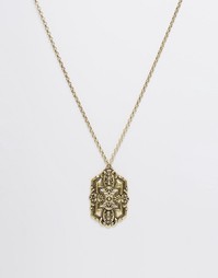 Длинное ожерелье с подвеской ASOS - Золотой