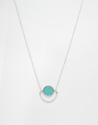 Ожерелье с полудрагоценным камнем ASOS - Зеленый