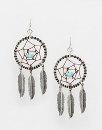 Серьги ASOS Dreamcatcher - Серебряный