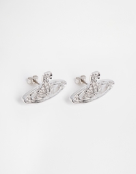 Серьги с дизайном Орбита и стразами Vivienne Westwood - Серебряный