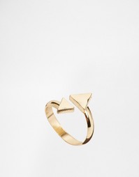 Кольцо с треугольником ASOS - Золотой