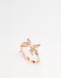 Незамкнутое кольцо с птицами ASOS - Розовое золото