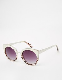Солнцезащитные очки в металлической оправе ASOS Kitten - Белый
