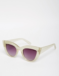 Солнцезащитные очки кошачий глаз с металлической вставкой ASOS