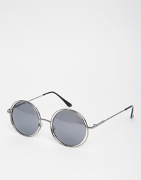 Круглые солнцезащитные очки в металлической оправе AJ Morgan