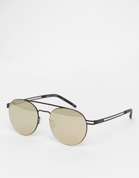 Круглые солнцезащитные очки-авиаторы с зеркальными линзами Le Specs Sp