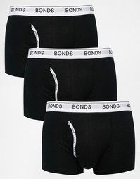 Комплект из 3 боксеров-брифов Bonds - Черный