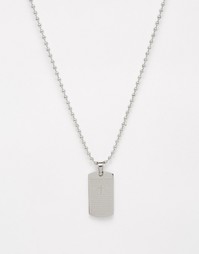 Серебряное ожерелье с солдатским жетоном Seven London - Серебряный