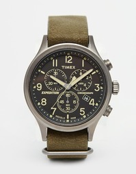 Зеленые часы-хронограф Timex Expedition Scout TW4B04100 - Зеленый